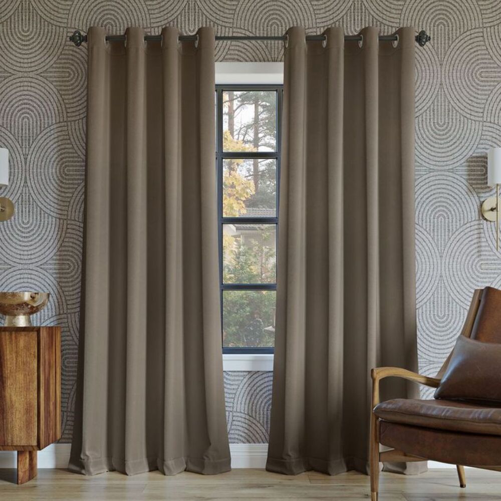 Sun Zero - 52"x84" Sun Zero Blackout Oslo Theater Grade Gromm Taupe